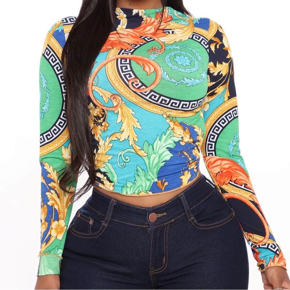 Multi color crop top